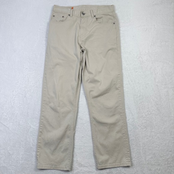 Faconnable Pants  Mens 34 Beige Casual Chinos Trousers Fits 31x29 Modele F40 - Picture 1 of 12